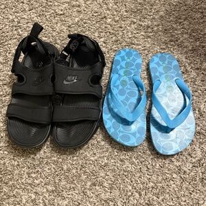 Coach and nike Sandal lot - size 6/7
